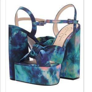 BNIB! Jessica Simpson tie-dye platforms.